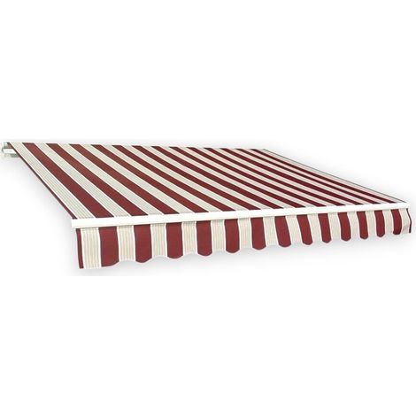 tenda da sole a barra quadra 300x200 cm - col. bordeaux/crema