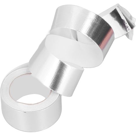Aluminium- und Glasfaserklebeband, wasserdicht für Dunstabzugshauben und Klimaanlagenkanäle, hochtemperaturbeständig, selbstklebend, 8 cm, hitzebeständig, Dichtung. (1/5)