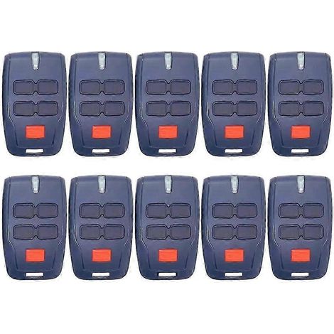 Lot de 10 télécommandes à code tournant 4 boutons 433 MHz pour portes de garage et portails, compatibles avec les modèles BFT MITTO 2 et MITTO 4. Bonne qualité. WHBYV (1/4)