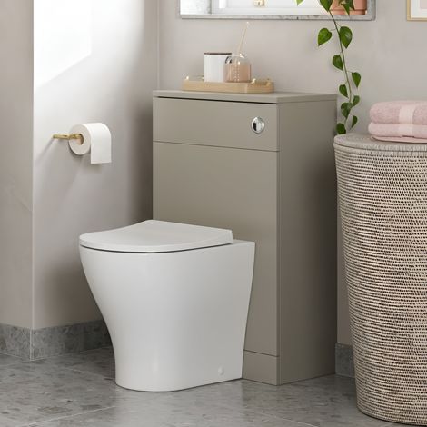 Signature Umea Back to Wall WC Toilet Unit 500mm Wide - Matt Latte
