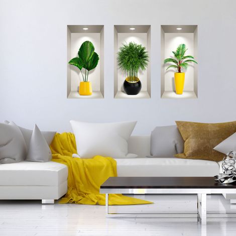 Stickers 3D plantes tropicales 80 x 120 cm (1/4)
