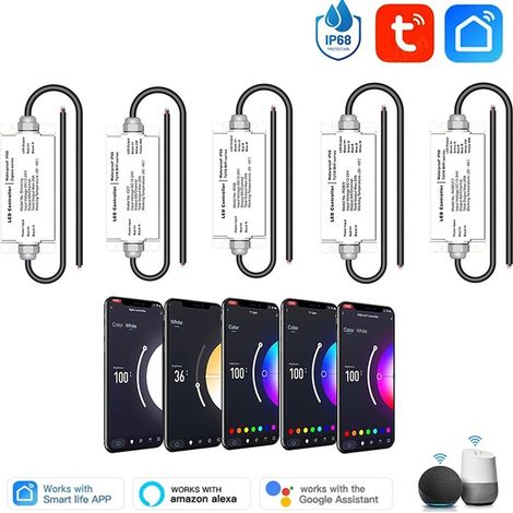 Tuya Controller Dimmer Impermeabile IP68 per LED Smart WiFi  RGBCCT