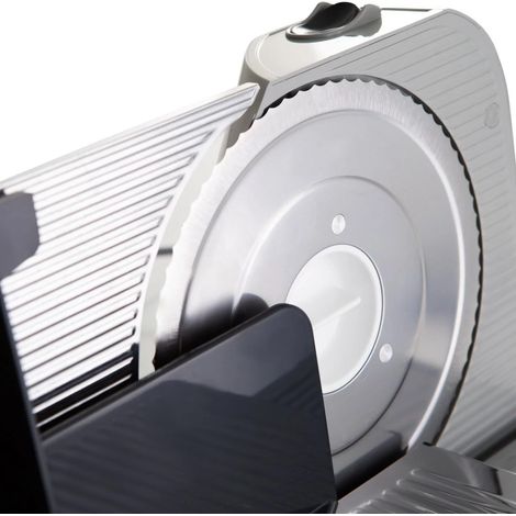 Trancheuse à pain 300W – Lame en acier inoxydable – Couleur graphite – Pour tranches régulières de pain, charcuterie et fromage