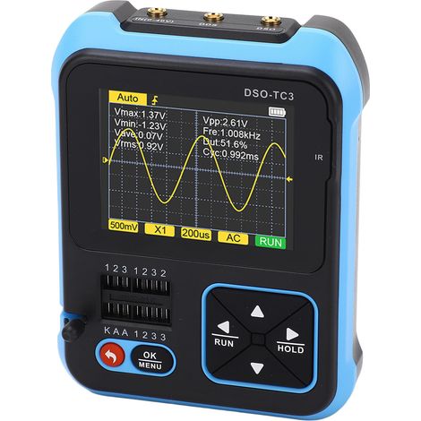 Oscilloscope numérique portable, testeur de transistors, inductance, capacité et résistance (configuration standard) (1/5)