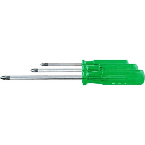 PB Swiss Tools Pozidriv-Schraubendreher-Satz, mit Kunststoffheft, 3-teilig (1/2)
