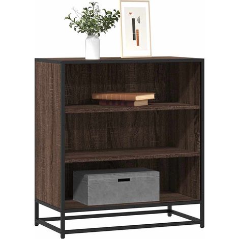 Sideboard Braun Eichen-Optik 68x35x76 cm Holzwerkstoff & Metall