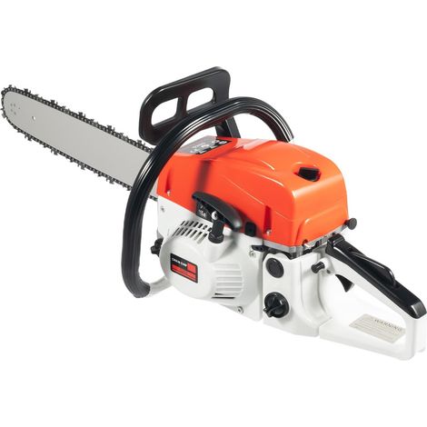 Fuleadture Tronçonneuse à essence 2kW, 50 cm (20pouces)moteur 2 temps 52cm³,7500tr/min, idéale pour la coupe du bois, le sciage à essence et le broyage forestier (1/5)