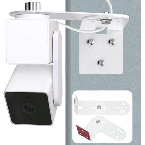 Set di 2 supporti a parete girevoli in metallo per Wyze Cam Pan V3/V2, Wyze Cam V4/3/2 e compatibili con telecamere di sicurezza con attacco a vite da 1/4 di pollice copertura massima di 300° su entra