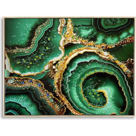LAQUARED WALL PANTING WITH FRAME SMERALDY -A- CM 82X4X62 (1/4)