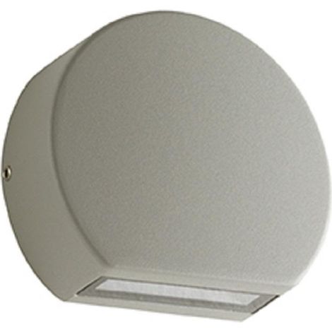 Lampada applique segnapasso SUN per esterni in alluminio 10x3 cm Silver (1/3)