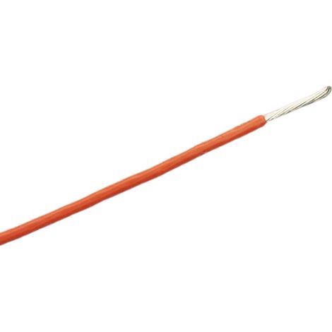 Fil électrique RS PRO, 0,05 mm² 30 AWG, 300 V, ETFE Orange, 50m ( Prix pour Bobine de 50 Mètres )