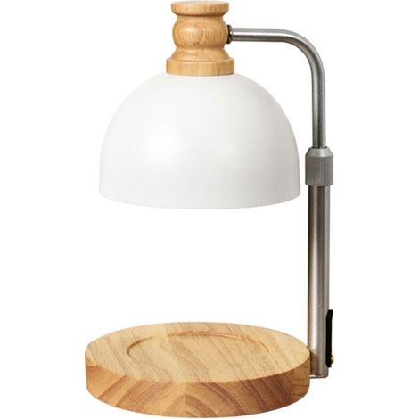 Lampe d'aromathérapie - PZCC - Modèle intensité variable - Intensité réglable - Base bois massif - Compatible bougies parfumées (1/4)