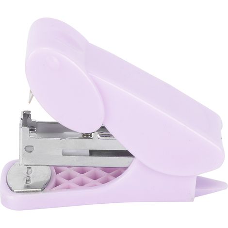 Mini-Heftgerät, kleine Bindemaschine, Mini-Buchbindemaschine mit Nagelzieher, Bürobedarf, helllila (1/5)