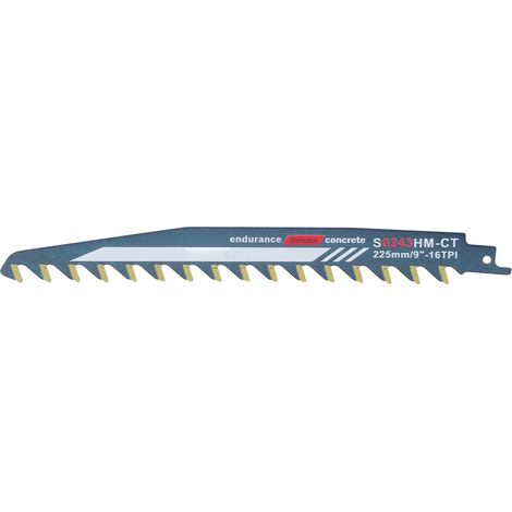 Lame de scie sabre en alliage dur pour démolition maçonnerie, coupe bois, béton poreux et brique (1/5)