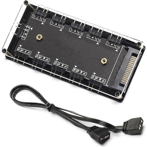 Hub de ventilateur RGB, répartiteur de câble ARGB, adaptateur pour ordinateur de bureau, accessoires PC