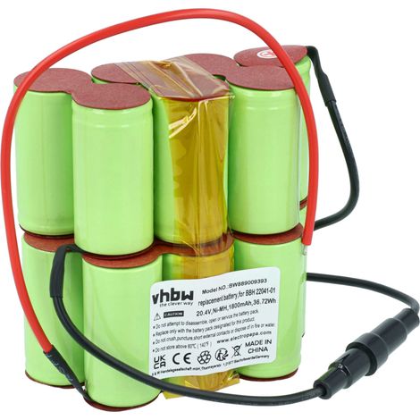 vhbw Akku Ersatz für Bosch 11015613 für Staubsauger Grün (1800 mAh, 20,4 V, NiMH, ohne Gehäuse) (1/5)