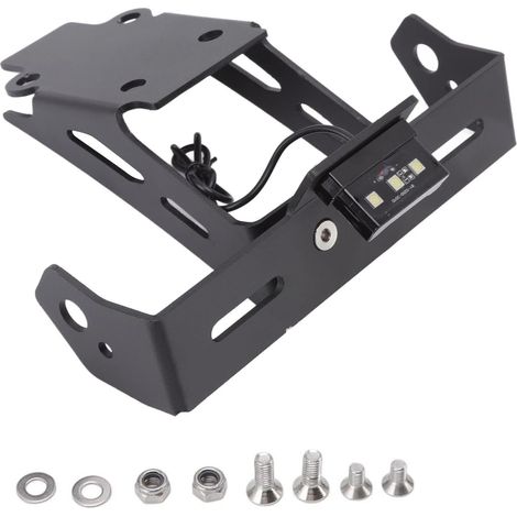 Support de Plaque D'immatriculation de Moto, Support de Plaque D'immatriculation Arrière avec Lumière LED Support de Feu Arrière Arrière pour GSXS 1000 2022+ (1/5)