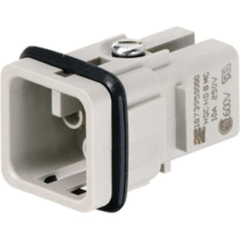 Embout de connecteur Weidmuller série HD, 8 contacts , 10A, Femelle ( Prix pour 1 )