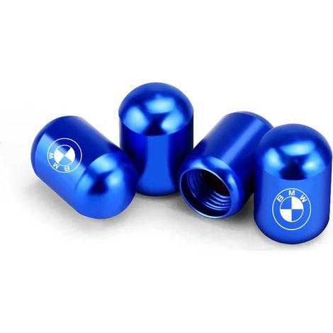 (Bleu) Lot de 4 cache-valves de pneus de voiture, compatibles avec X1 X2 X3 X4 X5 E53 E84 E83 F15 F25 F26 F39 F48 F70 G01 G02 Décoration (1/5)