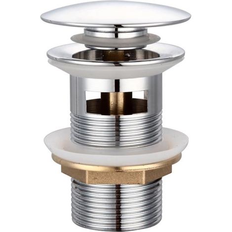 Cache trop-plein, zinc, argenté, pop-up, anti-fuite, universel (1/5)