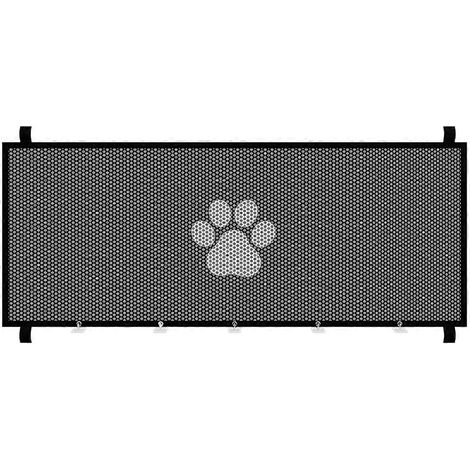 Barrière de porte rétractable en filet pour animaux de compagnie, barrière pliable et portable pour chiens D0LD 180x78cm (1/5)