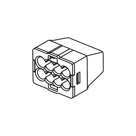 borne de connexion - automatique - 8 entrées - 0.5 à 2.5 mm2 - noire - boite de 50 - bizline 103408