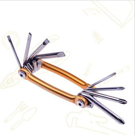 8-in-1 Multifunctional Hexagonal Bicycle Tool Combination Screwdriver and Socket Set Repair Tool (1/2)