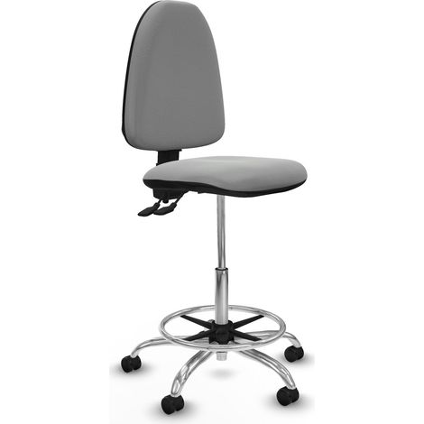 Piqueras y Crespo Silla de Oficina Gris Claro Ajustable