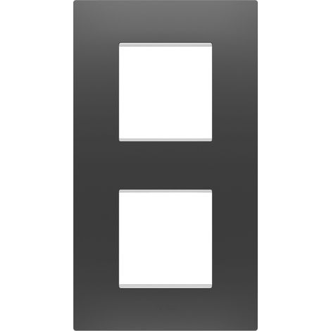 PLAQUE EGO 2+2P V NOIR GEWISS GW16024DB