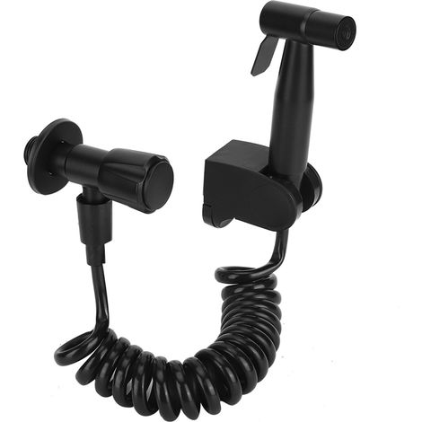 Kit de Douchette Toilette en Acier Inoxydable Noir, Style B, avec Raccord G1/2 pour Salle de Bain (1/5)