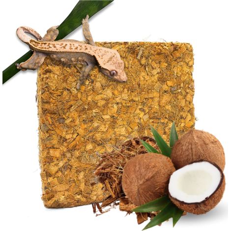 BioCoco Kokosnussschalen-Substrat-Chips-Briketts, 4,5 kg, ohne Folie, für Terrarien