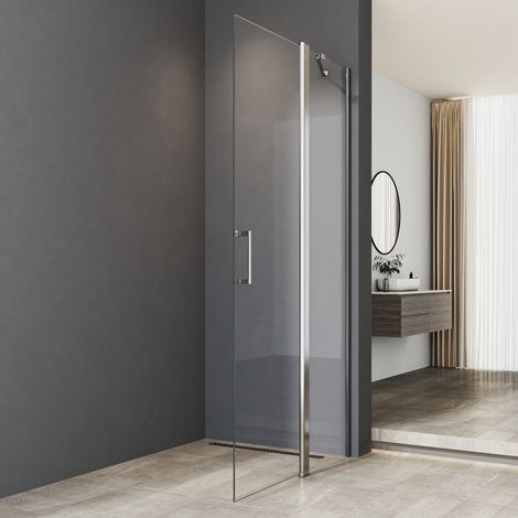 Walk-in Duschwand 120x185cm Pendeltüren, Duschabtrennung Walk in Duschtrennwand Pendeltür Dusche aus 6mm ESG Nano Sicherheitsglas (1/4)