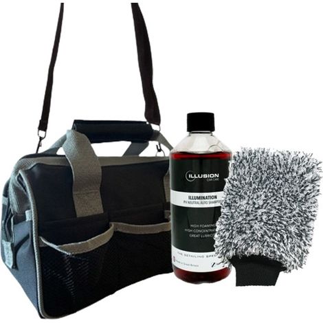 Illusion Wash Mitt + Illumination 500ml Ph Netural Luxury Shampoo Bag Bundle (1/3)