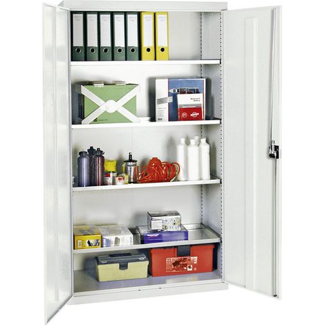 Stumpf Gabinete para herramientas y materiales Serie 3000 gris claro + 4 estantes extraíbles continuos - 3008007