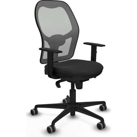 Jorquera sincro malla gris similpiel negro brazos 1D base nailon  ruedas 65mm engomada (1/5)