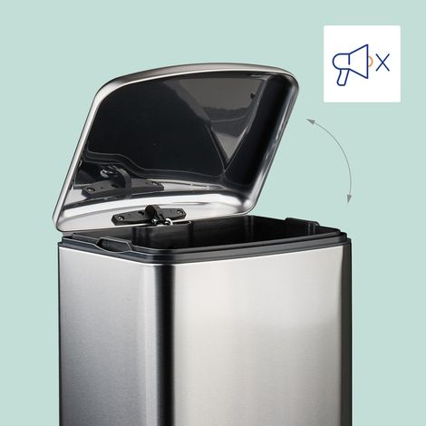 Edelstahl treteimer 30 l mit mullbeuteln
