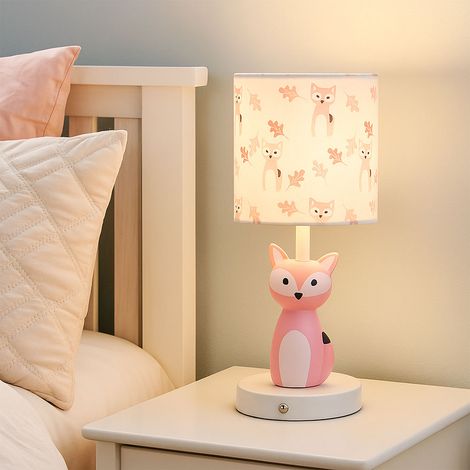 Lampada da tavolo lampada per bambini lampada da comodino volpe rosa Lampada da tavolo LED, touch dimmer, cambio colore, bianco caldo, bianco neutro, bianco freddo, DxH 10 x 33,5 cm (1/5)