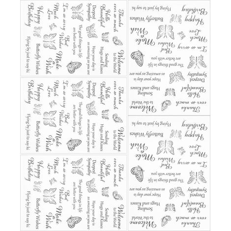 Stück transparente Schmetterlingsstempel für DIY-Fotoalbum-Dekoration (1/5)