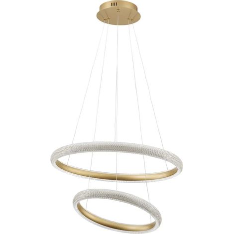 [NEUWERTIG] B-Ware Nova Luce Pendelleuchte Hängeleuchte Led Medora Messing Warmweiß Dimmbar 59 Cm