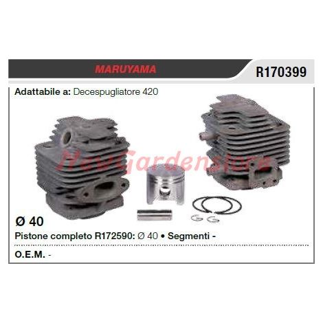 Cilindro pistone segmenti MARUYAMA decespugliatore 420 R170399
