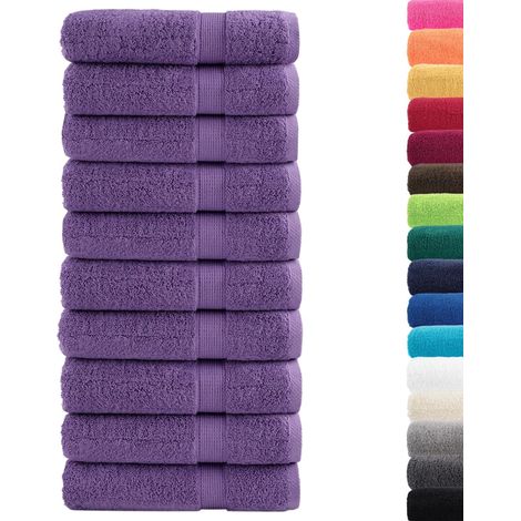 Serviettes de douche de qualité supérieure SOLUND 10 pcs violet