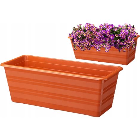 Fioriera in terracotta da balcone 40 cm Draco