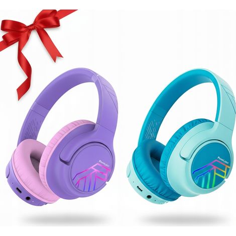 PowerLocus Bobo Kabelloses LED-AUX-Kopfhörer-Set für Kinder (1/4)