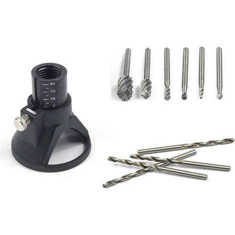 11-teiliges Rotationswerkzeug-Set mit Bohr- und Fräszubehör
