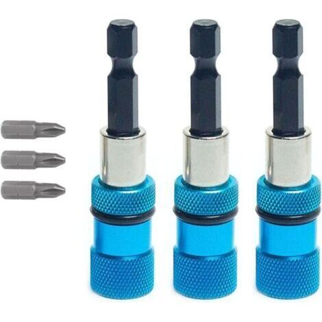 3Pcs Embout Visseuse, Porte Embout Magnetique, Porte-Embout pour Cloison Sèche Bit, Tige Hexagonale 6cm, pour Cloison Sèche pour Visseuse sans Fil Et Perceuse À Main (1/4)