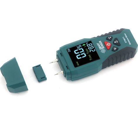 SMART SENSOR ST9671 humidimètre à pointe pour bois hygromètre poche détecteur d'humidité écran LCD 4 modes bois bambou papier plantes (1/5)