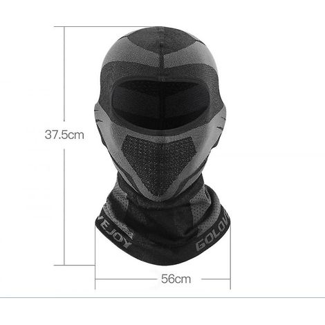 Cagoule intégrale de moto pour le ski d'hiver - Respirante, Noire, 37,5 x 56 cm (1/4)
