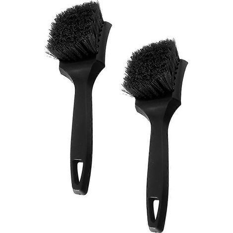 Brosse de nettoyage pour pneus de voiture, livrée avec 2 brosses à roues à poils rigides. (1/5)