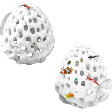 2 Pièce Maison De Crevette, Cachette Dôme Avec Ventouses, Abri Pour Poissons Tropicaux, Décoration Aquarium (1/5)