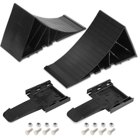 Unterlegkeile 2er Set mit Halterung für Anhänger, Wohnmobil, Wohnwagen bis 1600 kg (1/5)